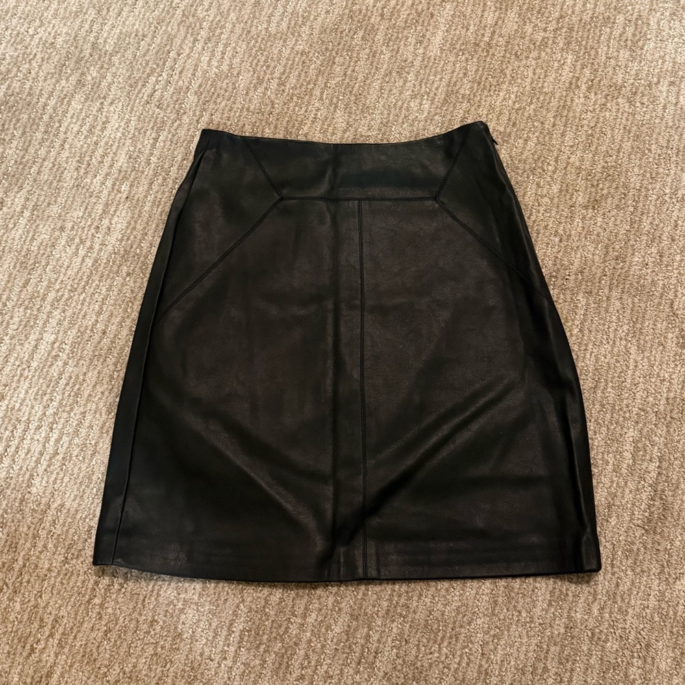RW&CO. Black Leather Mini Skirt
